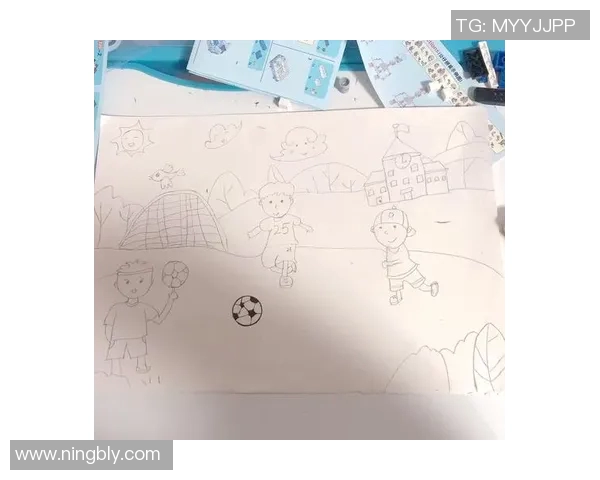 在操场上绘制足球明星的精彩瞬间与激情时刻